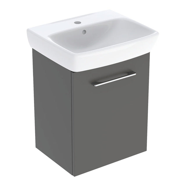 Geberit Selnova Basin & Cabinet Boxed Set 500mm - Lava - 502.751.00.1 - TAP 'N' SHOWER
