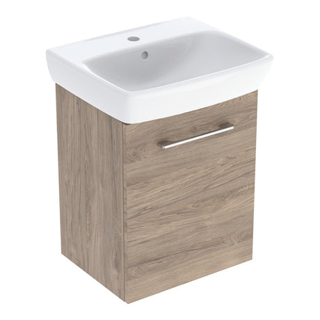 Geberit Selnova Basin & Cabinet Boxed Set 500mm - Hickory - 502.752.00.1 - TAP 'N' SHOWER