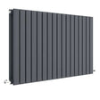 Hudson Reed Sloane Modern Double Designer Horizontal Radiator 600mm High x 992mm Wide - Anthracite - HLA56D