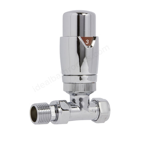 Oakham Thermostatic Radiator Valves Straight  - 15mm - Chrome