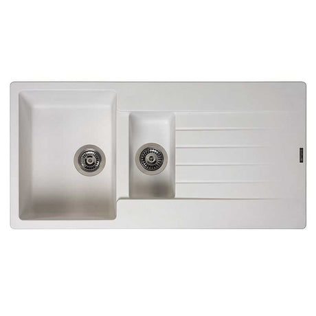 Reginox 1.5 Bowl White Granite Harlem Composite Sink - HARLEM 15 PW