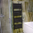 Radox Apollo 1050mm H x 500mm W anthracite designer heated towel rail mounted in modern bathroom