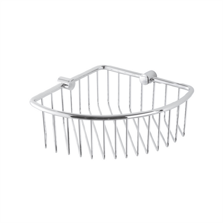 Eastbrook Wall Mounted 1 Tier Corner Basket 197mm - Chrome - 52.201 - TAP 'N' SHOWER