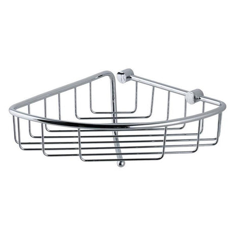 Eastbrook Wall Mounted 1 Tier Corner Basket 210mm - Chrome - 52.206 - TAP 'N' SHOWER