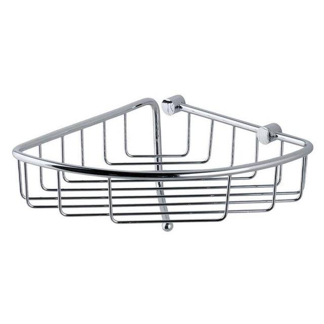 Eastbrook Wall Mounted 1 Tier Corner Basket 210mm - Chrome - 52.206 - TAP 'N' SHOWER