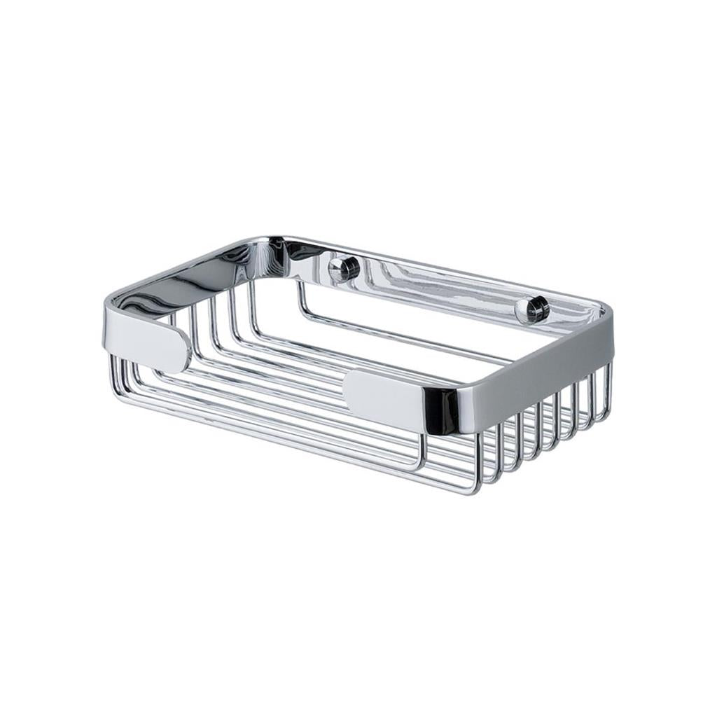 Eastbrook Wall Mounted 1 Tier Rectangular Basket 200mm - Chrome - 52.209 - TAP 'N' SHOWER