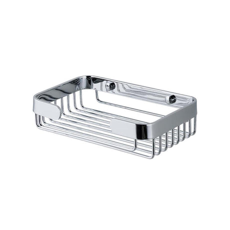 Eastbrook Wall Mounted 1 Tier Rectangular Basket 200mm - Chrome - 52.209 - TAP 'N' SHOWER