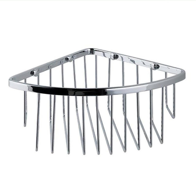 Eastbrook Wall Mounted 1 Tier Corner Basket 205mm - Chrome - 52.211 - TAP 'N' SHOWER