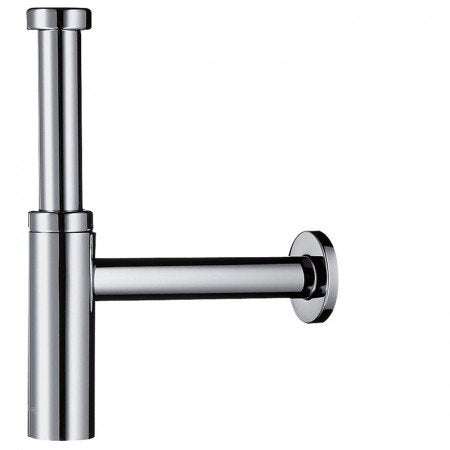 Hansgrohe Bottle Trap Flowstar S chrome finished bottle trap with concealed waste outlet and adjustable height for modern bathroom installation