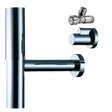 Hansgrohe Bottle Trap Flowstar with angle valves in sleek chrome finish for efficient plumbing and modern bathroom design