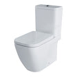 Oakham Fuchsia Close Coupled Toilet WC Pan with Cistern and Soft Close Seat - White
