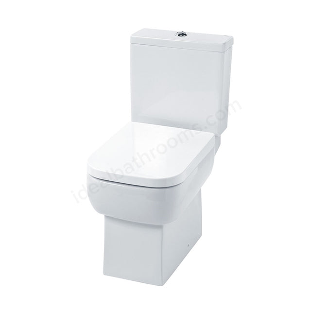 Oakham Orchid Close Coupled Pan with Push Button Cistern & Soft Close Seat - White