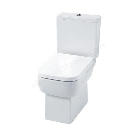 Oakham Orchid Close Coupled Pan with Push Button Cistern & Soft Close Seat - White