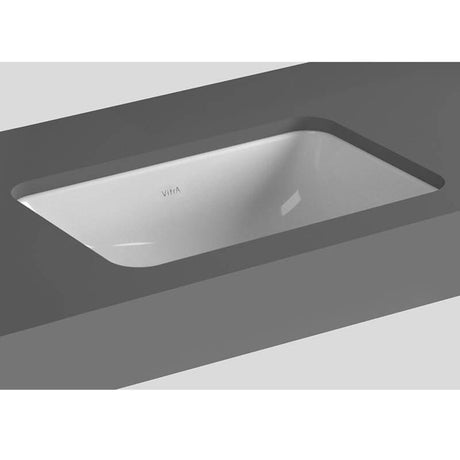 Vitra S20 Under Counter 0 Tap Hole Basin 450mm Wide - White - 5473B003-0618