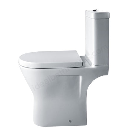 Oakham IVY Comfort Close Coupled Rimless Toilet Pan with Cistern and Soft Close Seat - White