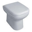 Oakham Violet Back to Wall Toilet WC Pan & Soft Close Seat - 350mm - White - TAP 'N' SHOWER