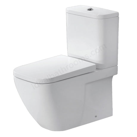 Oakham Fuchsia Close Coupled Back to Wall Toilet WC Pan with Cistern and Soft Close Seat - White