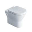 Oakham Ivy Rimless Back to Wall Toilet WC Pan & Soft Close Seat - 360mm - White