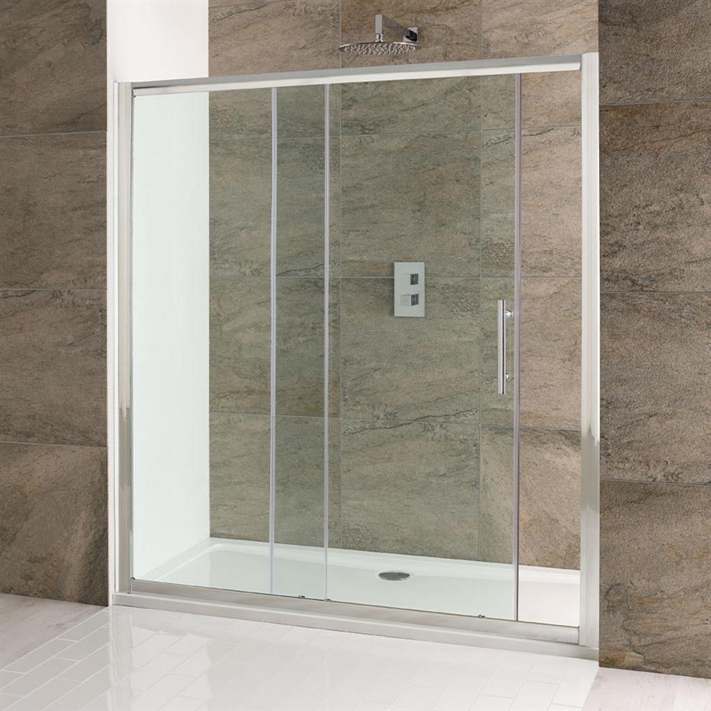 Eastbrook Volente Shower Enclosure Sliding Door 1300mm - Clear Glass - 58.20 - TAP 'N' SHOWER
