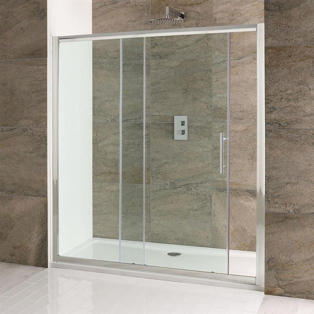 Eastbrook Volente Shower Enclosure Sliding Door 1300mm - Clear Glass - 58.20 - TAP 'N' SHOWER