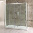 Eastbrook Volente Shower Enclosure Double Sliding Door 1500mm - Polished Silver Frame - 58.212 - TAP 'N' SHOWER