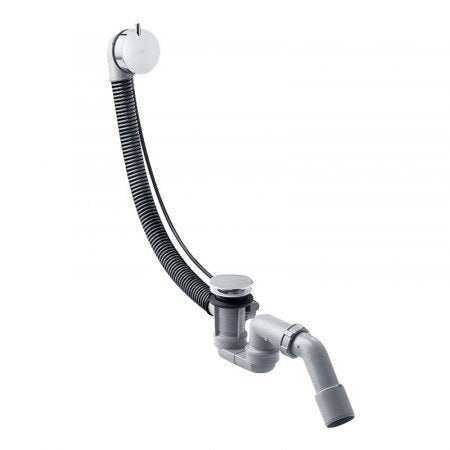 Hansgrohe Flexaplus S bathtub waste and overflow set with flexible pipe for standard bathtubs