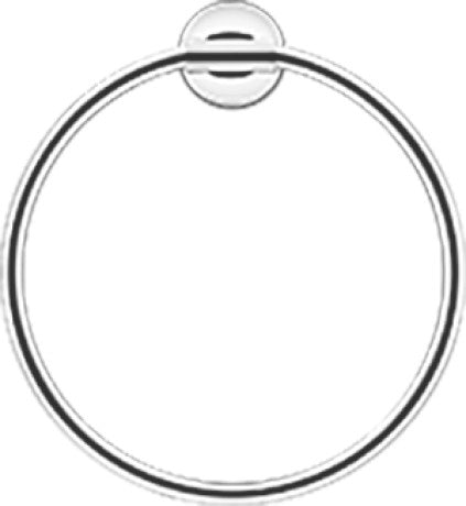 Duravit Starck T Wall Mounted Towel Ring 210 x 73 x 228mm - Chrome - 0099471000 - TAP 'N' SHOWER