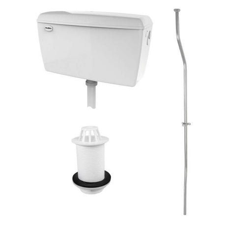 Rak Exposed Urinal Auto Cistern 4.5L With Sparge Pipe Sets Top Inlet Spreader & Urinal Waste For 1 Urinal - EXPURIPAK1