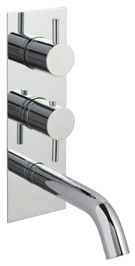 JTP Florence Thermostatic Concealed 2 Outlet Shower Valve with Spout - Chrome -  5865