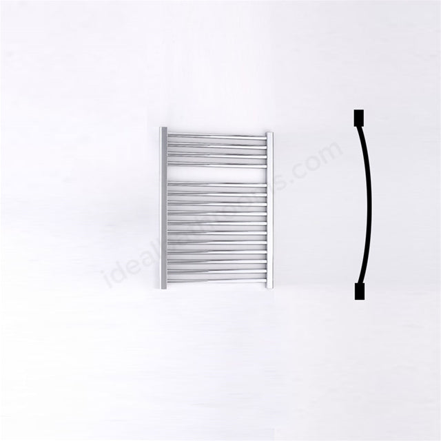 Oakham Towel Rail Curved Tubes 690mm X 500mm Chrome