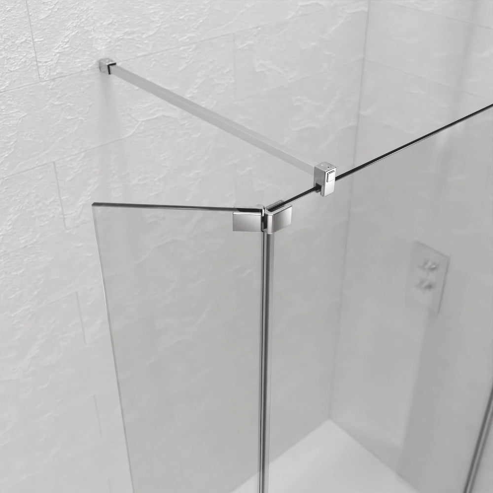 Kudos Fold Away Deflector Panel Left Hand 8mm - Chrome - 5WPFADPLH