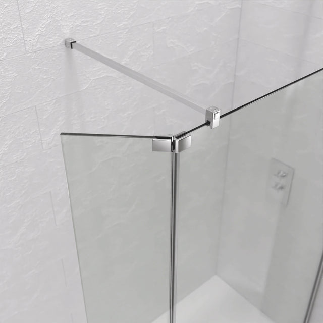 Kudos Fold Away Deflector Panel Left Hand 8mm - Chrome - 5WPFADPLH