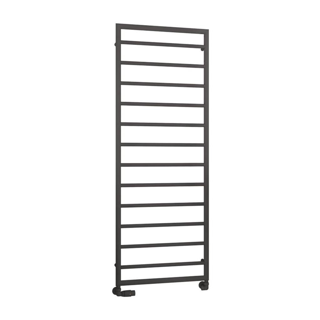 Eastbrook Loxley Square Straight Designer Towel Radiator 1200mm x 500mm - Matt Anthracite - 61.0044 - TAP 'N' SHOWER