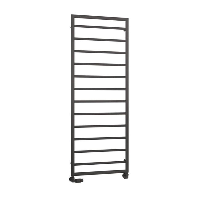 Eastbrook Loxley Square Straight Designer Towel Radiator 1200mm x 500mm - Matt Anthracite - 61.0044 - TAP 'N' SHOWER