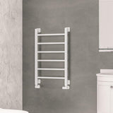 Eastbrook Loxley Square Straight Designer Towel Radiator 800mm x 500mm - Matt White - 61.0038 - TAP 'N' SHOWER