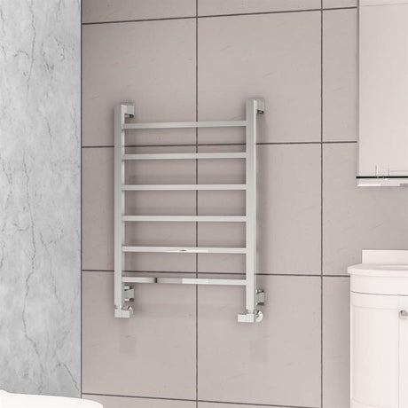 Eastbrook Loxley Square Straight Designer Towel Radiator 800mm x 600mm - Chrome - 61.0047 - TAP 'N' SHOWER