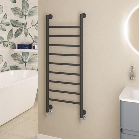 Eastbrook Eshton Straight Designer Towel Radiator 1200mm x 500mm - Matt Anthracite - 61.0056 - TAP 'N' SHOWER