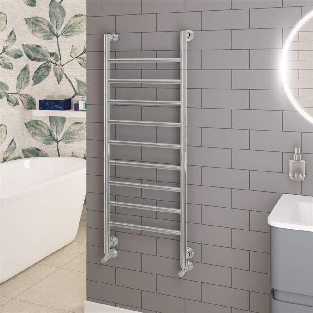 Eastbrook Eshton Straight Designer Towel Radiator1200mm x 500mm - Chrome - 61.0060 - TAP 'N' SHOWER