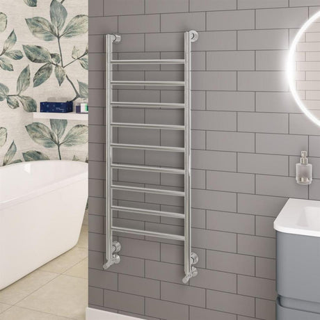 Eastbrook Eshton Straight Designer Towel Radiator1200mm x 500mm - Chrome - 61.0060 - TAP 'N' SHOWER