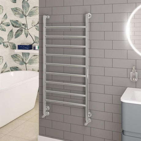 Eastbrook Eshton Straight Designer Towel Radiator 1200mm x 600mm - Chrome - 61.0061 - TAP 'N' SHOWER