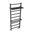Eastbrook Launton Straight Ladder Towel Radiator With Shelves 1200mm x 500mm - Matt Anthracite - 61.0064 - TAP 'N' SHOWER