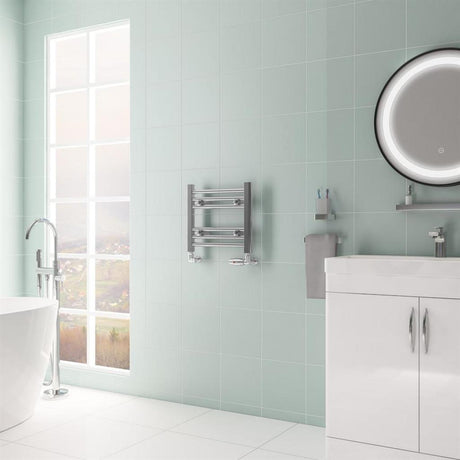Eastbrook Biava 360mm x 400mm HV Straight Ladder Towel Radiator - Chrome - 61.0074 - TAP 'N' SHOWER