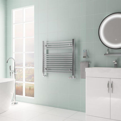 Eastbrook Biava 688mm x 750mm HV Straight Ladder Towel Radiator - Chrome - 61.0077 - TAP 'N' SHOWER