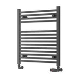 Eastbrook Biava Hidden Vent Straight Multirail Towel Radiator 600mm x 688mm - Matt Anthracite - 61.0096 - TAP 'N' SHOWER