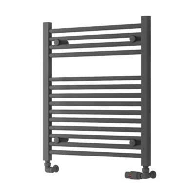 Eastbrook Biava Hidden Vent Straight Multirail Towel Radiator 600mm x 688mm - Matt Anthracite - 61.0096 - TAP 'N' SHOWER