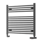Eastbrook Biava Hidden Vent Straight Multirail Towel Radiator 750mm x 688mm - Matt Anthracite - 61.0097 - TAP 'N' SHOWER
