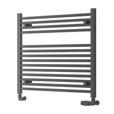 Eastbrook Biava Hidden Vent Straight Multirail Towel Radiator 750mm x 688mm - Matt Anthracite - 61.0097 - TAP 'N' SHOWER