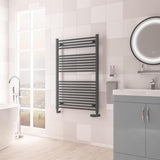 Eastbrook Biava Hidden Vent Straight Multirail Towel Radiator 750mm x 1118mm - Matt Anthracite - 61.0100 - TAP 'N' SHOWER