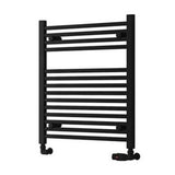 Eastbrook Biava Hidden Vent Straight Multirail Towel Radiator 600mm x 688mm - Matt Black - 61.0106 - TAP 'N' SHOWER