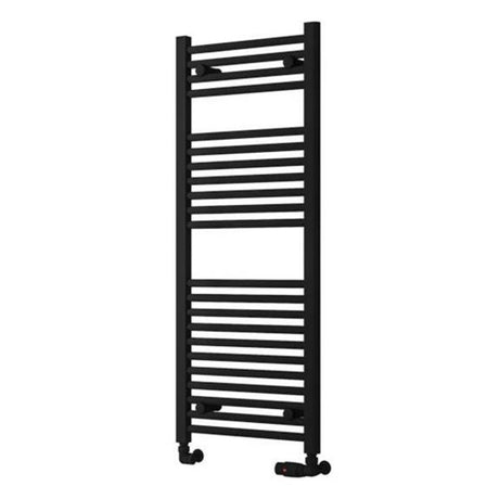 Eastbrook Biava Hidden Vent Straight Multirail Towel Radiator 450mm x 1118mm - Matt Black - 61.0108 - TAP 'N' SHOWER